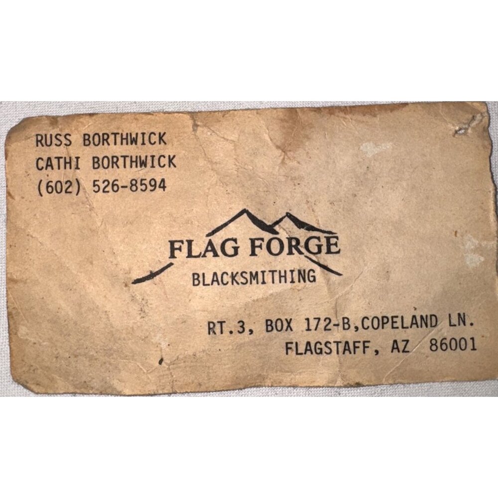 Flag Forge blacksmithing Hand-Forged Copper Iron Spoon Spatula Set southwest - Picture 12 of 13